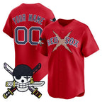 Custom Boston Red Sox x One Piece Red BFRAILEY Zoro Patch Vapor Premier Limited Jersey - Stitched