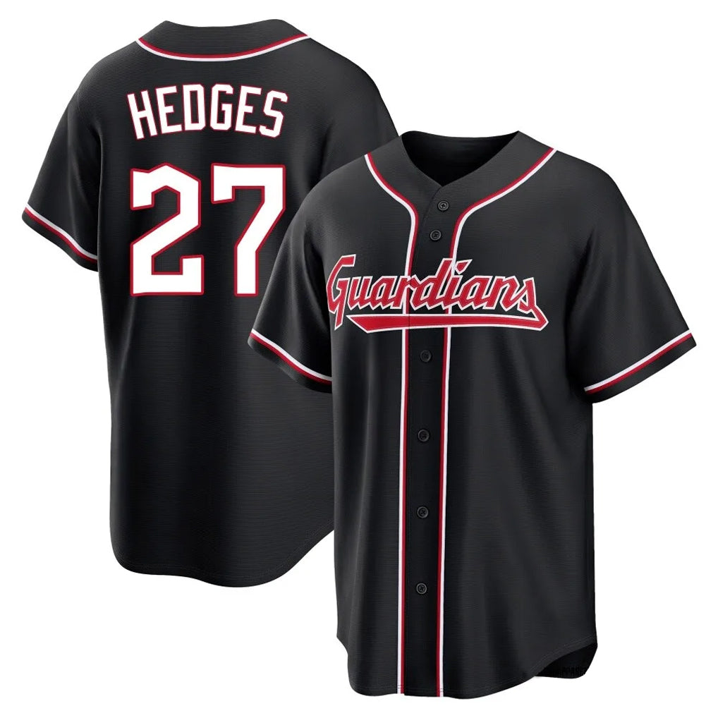 Cleveland Guardians #27 Austin Hedges Player Black BFRAILEY Fashion Out Home Game Stitched Jerseys