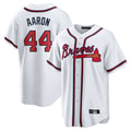 Atlanta Braves #44 Hank Aaron Player White BFRAILEY Home Game Stitched Jerseys