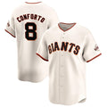 San Francisco Giants #8 Michael Conforto Cream BFRAILEY Cool Base Stitched Jersey
