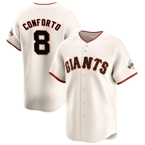 San Francisco Giants #8 Michael Conforto Cream BFRAILEY Cool Base Stitched Jersey