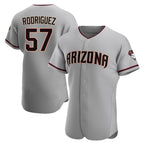 Arizona Diamondbacks #57 Eduardo Rodriguez Player Gray BFRAILEY Road Limited Elite Home Game Stitched Jerseys