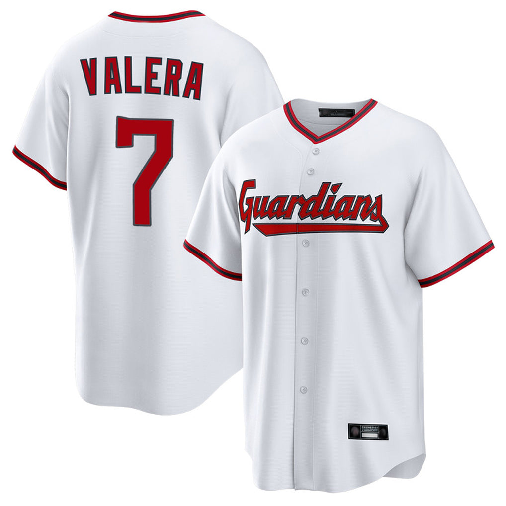 Cleveland Guardians #7 George Valera Player White BFRAILEY Game Home Stitched Jerseys