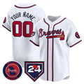 Custom Atlanta Braves White BFRAILEY 2024 Spring Training Patch Limited Stitched Jersey