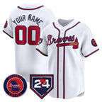Custom Atlanta Braves White BFRAILEY 2024 Spring Training Patch Limited Stitched Jersey