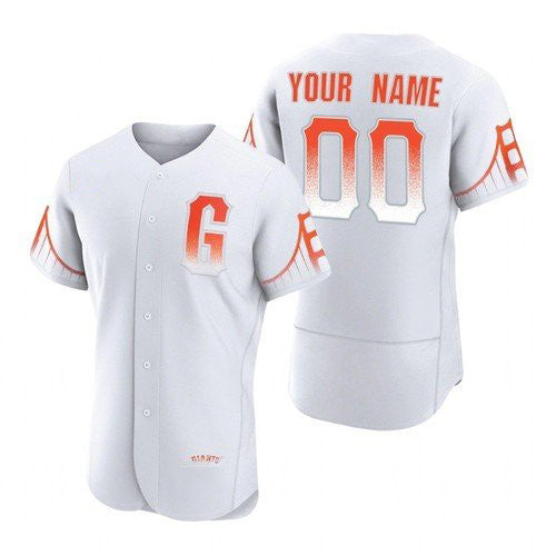 Custom San Francisco Giants White BFRAILEY 2021 City Connect Flex Base Jersey