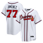 Atlanta Braves #77 Joe Jimenez Player White BFRAILEY Home Game Stitched Jerseys