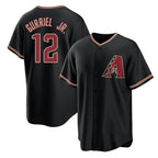 Arizona Diamondbacks #12 Lourdes Gurriel Jr. Black BFRAILEY Cool Base Stitched Jersey