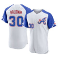 Atlanta Braves #30 Drake Baldwin Player White BFRAILEY City Connect Limited Elite Home Game Stitched Jerseys