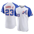 Atlanta Braves #23 Michael Harris II Player White BFRAILEY City Connect Limited Elite Home Game Stitched Jerseys