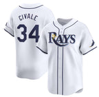 Tampa Bay Rays #34 aron Civale White BFRAILEY Home Limited Stitched Jersey