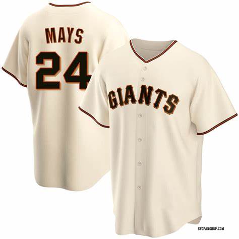 San Francisco Giants #24 Willie Mays Cream BFRAILEY Cool Base Stitched Jersey