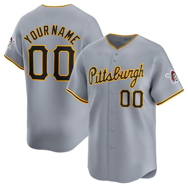 Custom Pittsburgh Pirates Active Player Gray BFRAILEY Away Limited Stitched Jersey