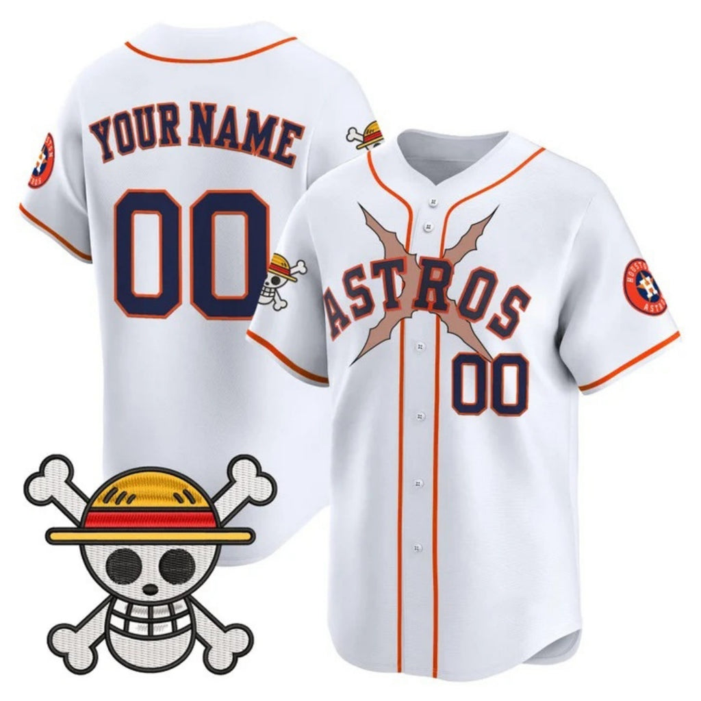 Custom Houston Astros x One Piece White BFRAILEY Vapor Premier Limited Jersey - Stitched