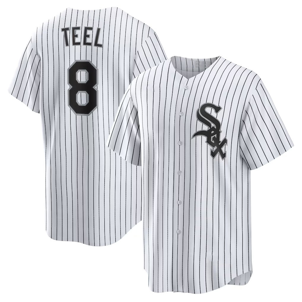 Chicago White Sox #8 Kyle Teel White BFRAILEY Home Replica Jersey