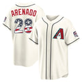 Arizona Diamondbacks #28 Nolan Arenado Player Cream BFRAILEY USA 250 Fourth of July Home Game Stitched Jerseys