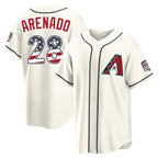 Arizona Diamondbacks #28 Nolan Arenado Player Cream BFRAILEY USA 250 Fourth of July Home Game Stitched Jerseys