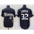 Texas Rangers #32 Evan Carter Black BFRAILEY Mexico 2025 Vapor Premier Limited Stitched Jersey