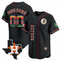 Custom Houston Astros Mexico Vapor Premier Limited Jersey V4 ¨C Black BFRAILEY