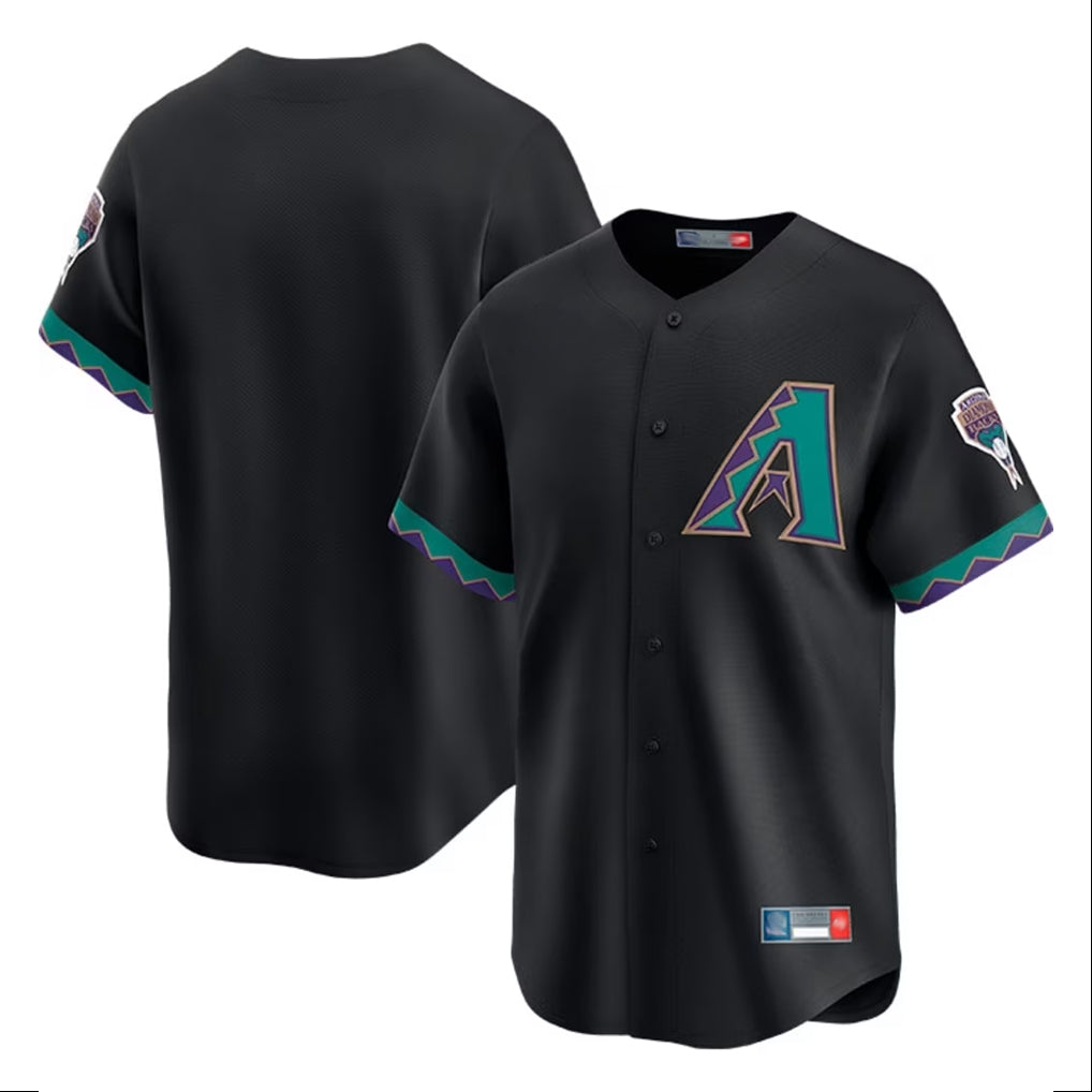 Arizona Diamondbacks Black BFRAILEY Throwback Cooperstown Limited Home Blank Player Stitched Jerseys