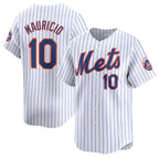 New York Mets #10 Ronny Mauricio White BFRAILEY 2024 Home Limited Stitched Jersey