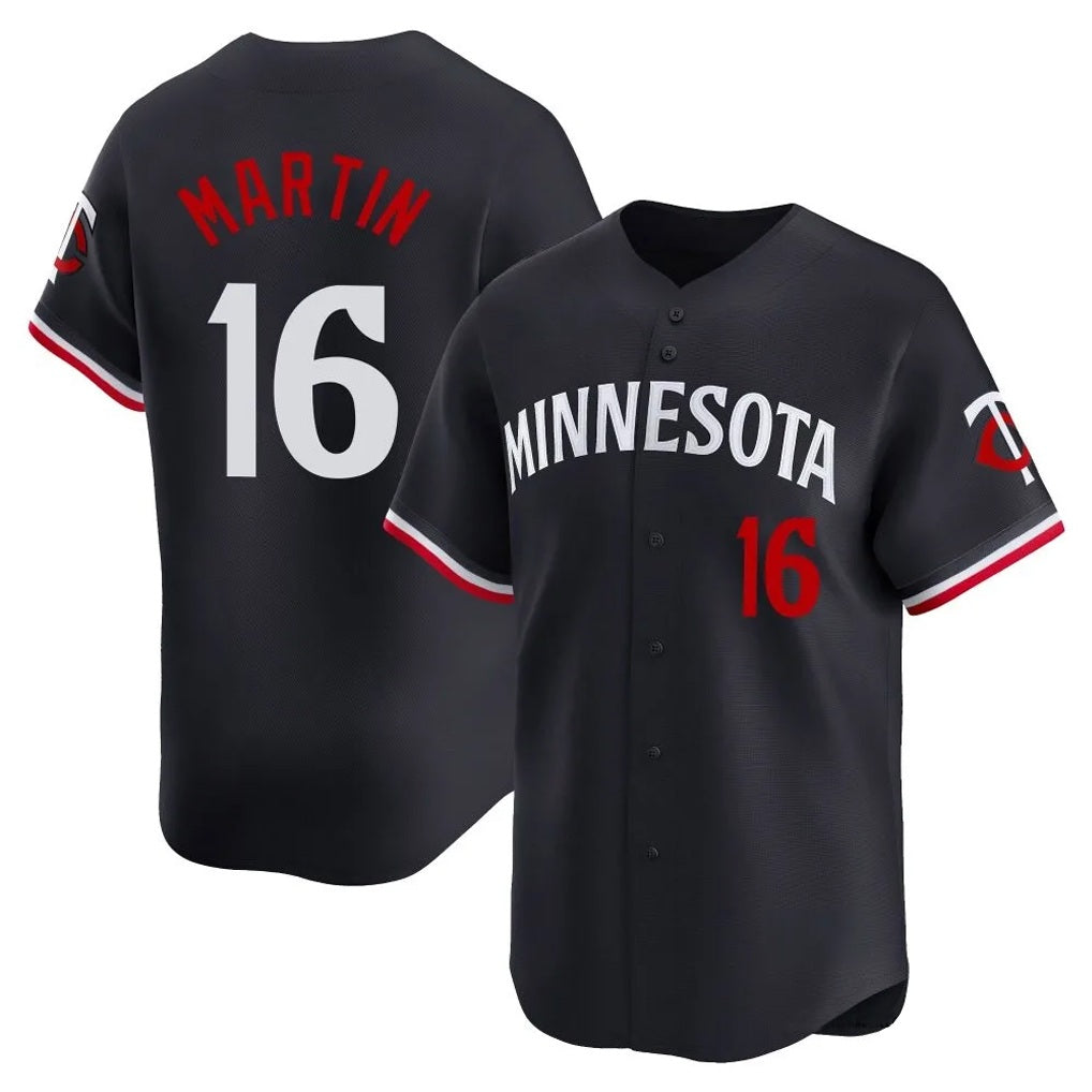 Minnesota Twins #16 Austin Martin Player Navy BFRAILEYHome Limited Stitched Jerseys