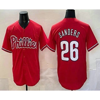 Philadelphia Phillies #26 Ben Sanders Red BFRAILEY Cool Base Stitched Jersey