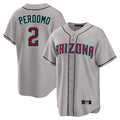 Arizona Diamondbacks #2 Geraldo Perdomo Player Gray BFRAILEY Road Home Game Stitched Jerseys