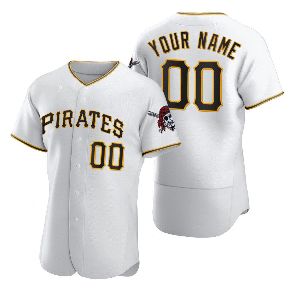 Custom Pittsburgh Pirates White BFRAILEY 2020 Stitched Flex Base Jersey