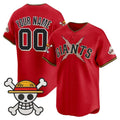 Custom San Francisco Giants x One Piece Red BFRAILEY Vapor Premier Limited Jersey - Stitched