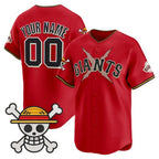 Custom San Francisco Giants x One Piece Red BFRAILEY Vapor Premier Limited Jersey - Stitched