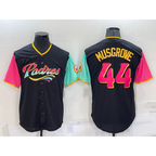 San Diego Padres #44 Joe Musgrove Black BFRAILEY 2022 City Connect Cool Base Stitched Jersey