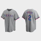 Texas Rangers #2 Marcus Semien Gray BFRAILEY Cool Base Stitched Jersey