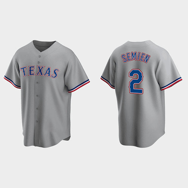 Texas Rangers #2 Marcus Semien Gray BFRAILEY Cool Base Stitched Jersey